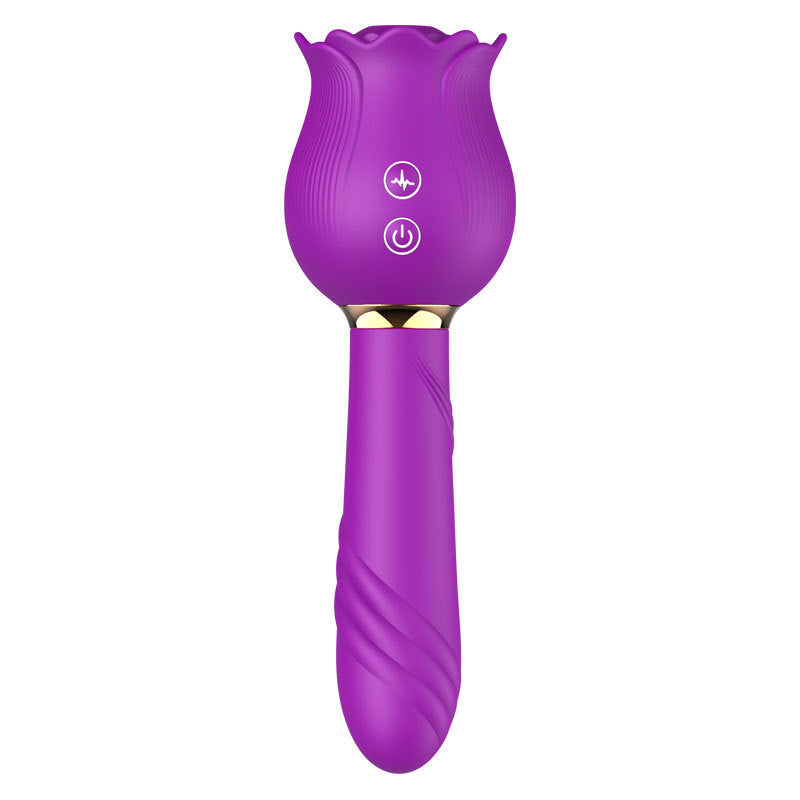 Rose Suction Telescopic Vibrator For Women's Use