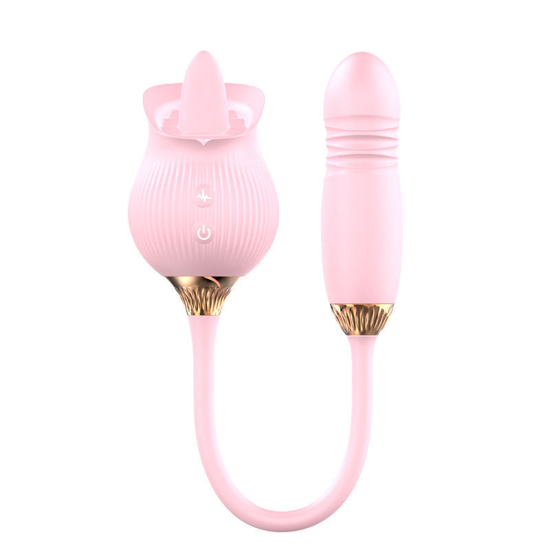 Rose Suction Telescopic Vibrator For Women's Use