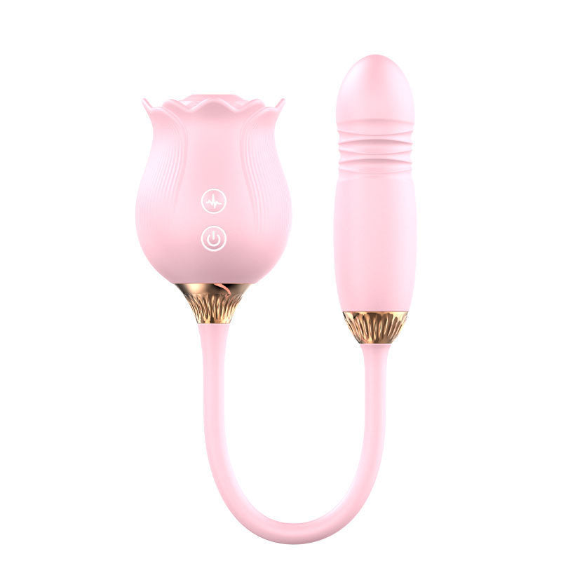 Rose Suction Telescopic Vibrator For Women's Use