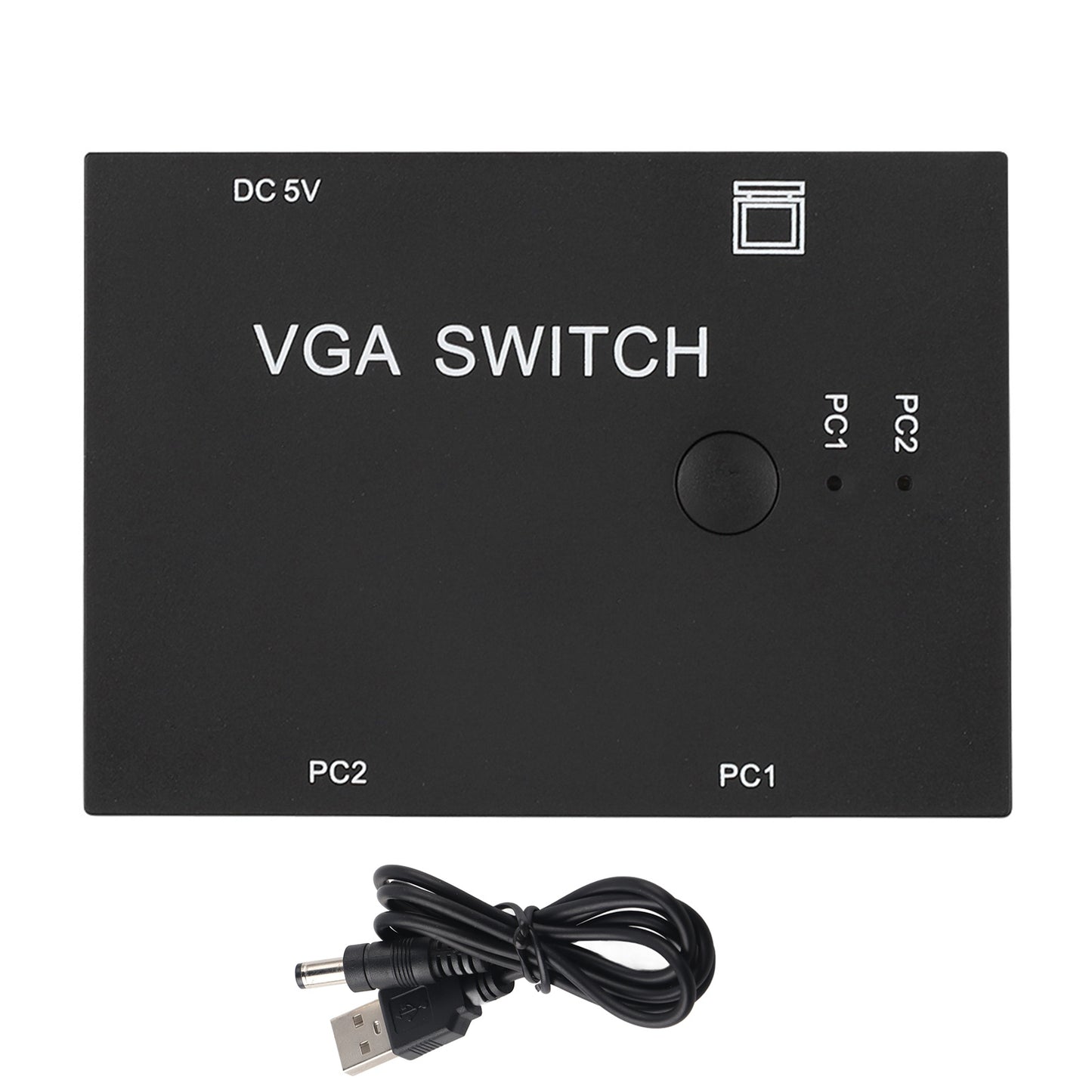 VGA Splitter Computer Accessory 2-In-1-Out 2 Port Switcher HD Display Accessories for Host Switch