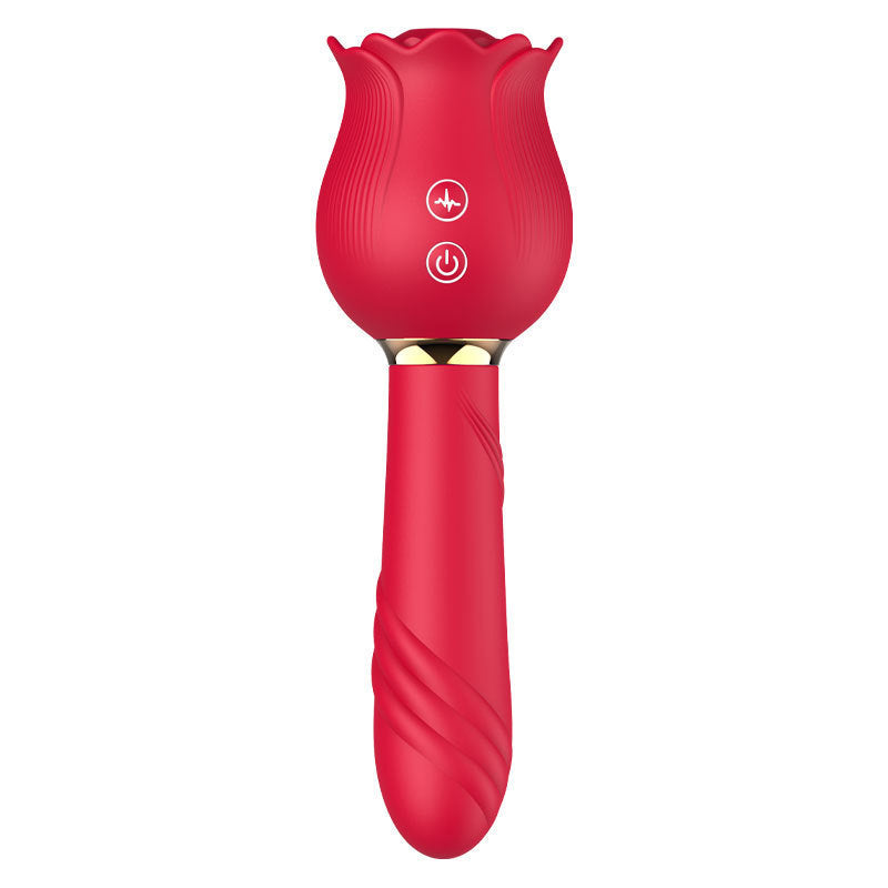 Rose Suction Telescopic Vibrator For Women's Use