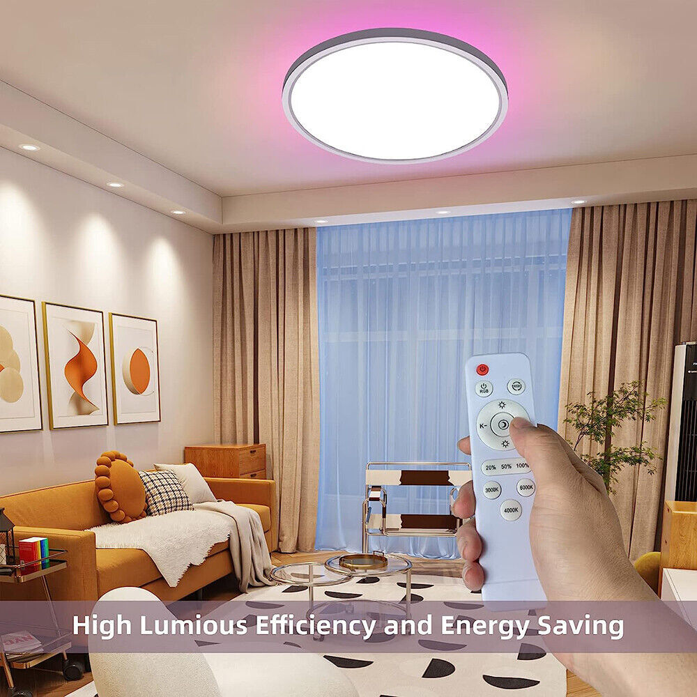 LED Ceiling Light Round Panel Down Lights Bathroom Kitchen Living Room Wall Lamp