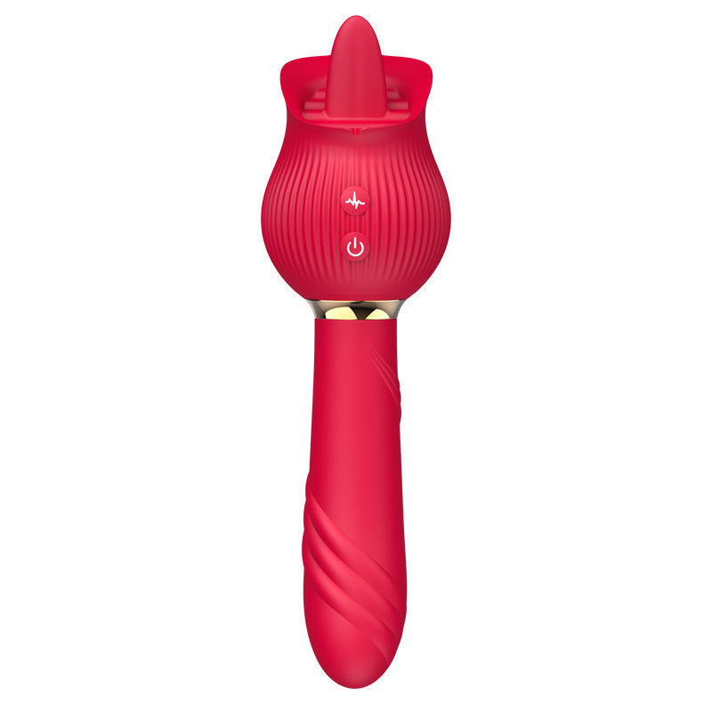 Rose Suction Telescopic Vibrator For Women's Use