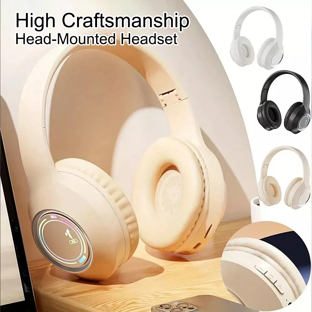 M3 Bluetooth Headphones Wireless Headset With Microphone HiFi Bass Stereo Music Gaming Noise Cancelling Foldable Big Headsets