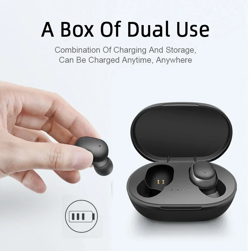 TWS A6S Wireless Headphones Fone Bluetooth Earphones Mini Earbuds With Mic Charging Box Sports Gaming Headset For Xiaomi iPhones