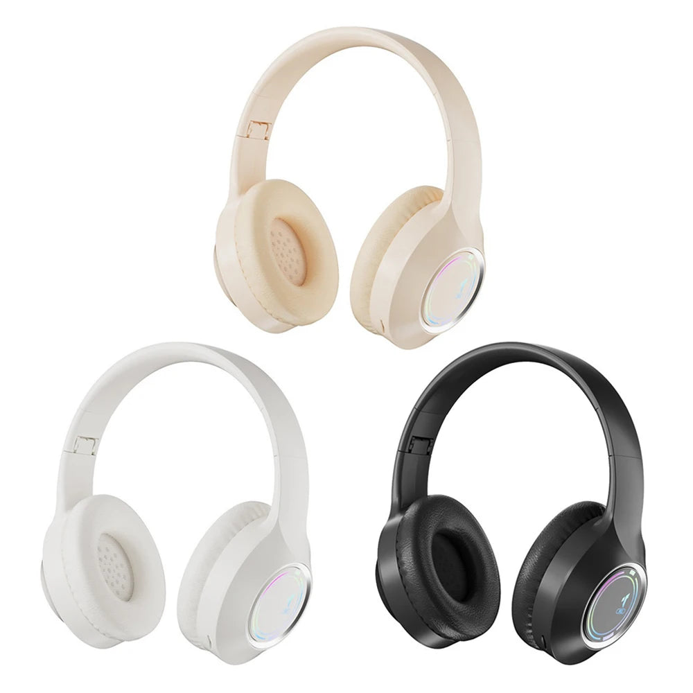 M3 Bluetooth Headphones Wireless Headset With Microphone HiFi Bass Stereo Music Gaming Noise Cancelling Foldable Big Headsets