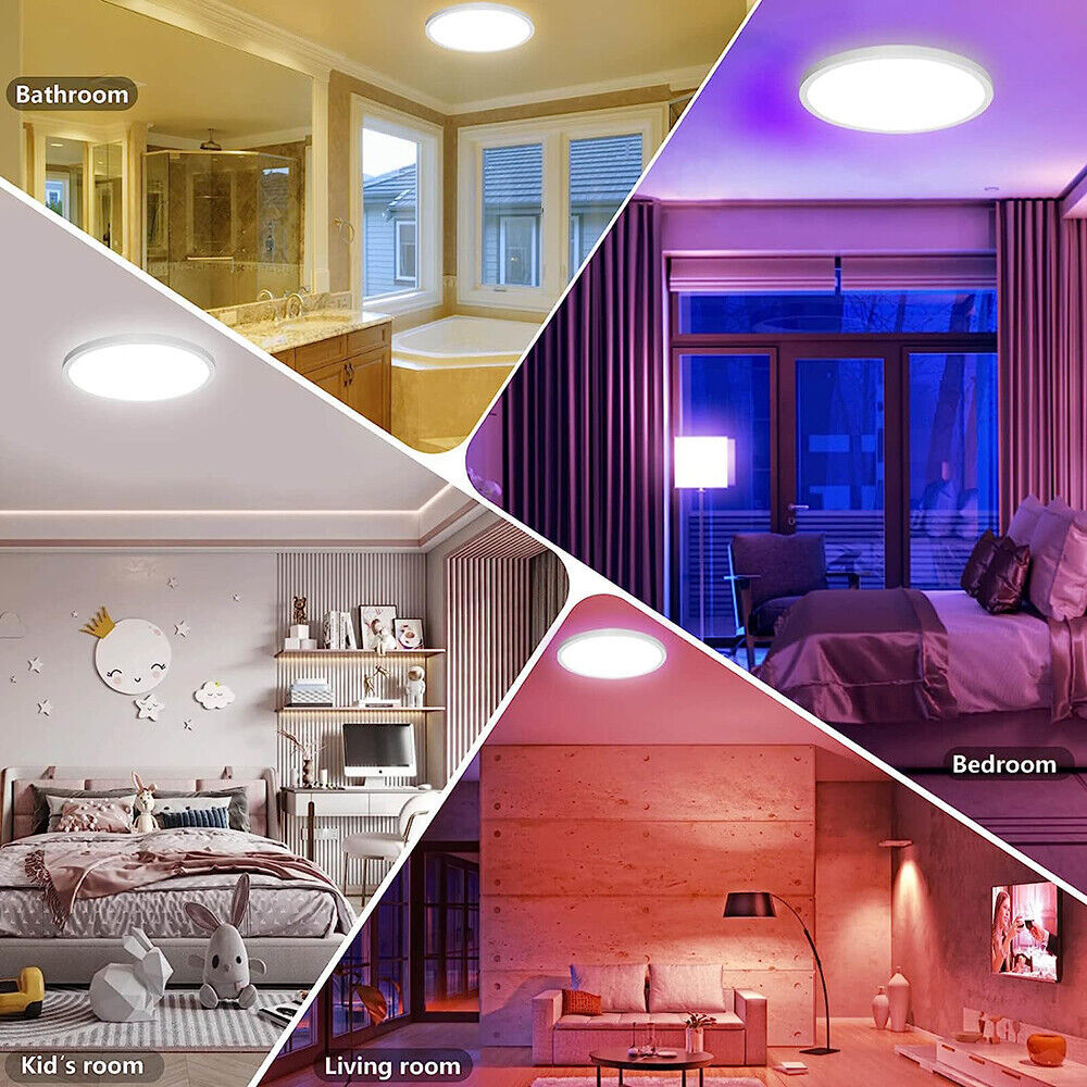 LED Ceiling Light Round Panel Down Lights Bathroom Kitchen Living Room Wall Lamp