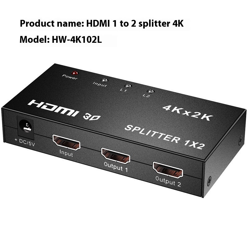 Hdmi Distributor One Divided Into Two 4K Series HDMI One-switch Two-way Frequency Divider