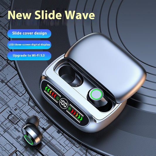 BQ50 Wireless Bluetooth Headset Tws Sliding Cover In-ear Breathing Light